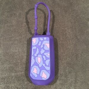 Purple and Pink Leopard Hand Sanitizer Holder